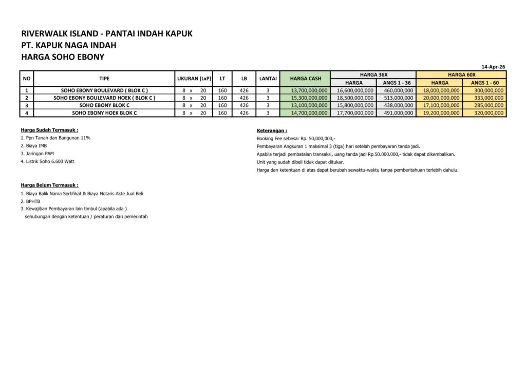 SOHO EBONY HARGA 1 SOHO EBONY HARGA